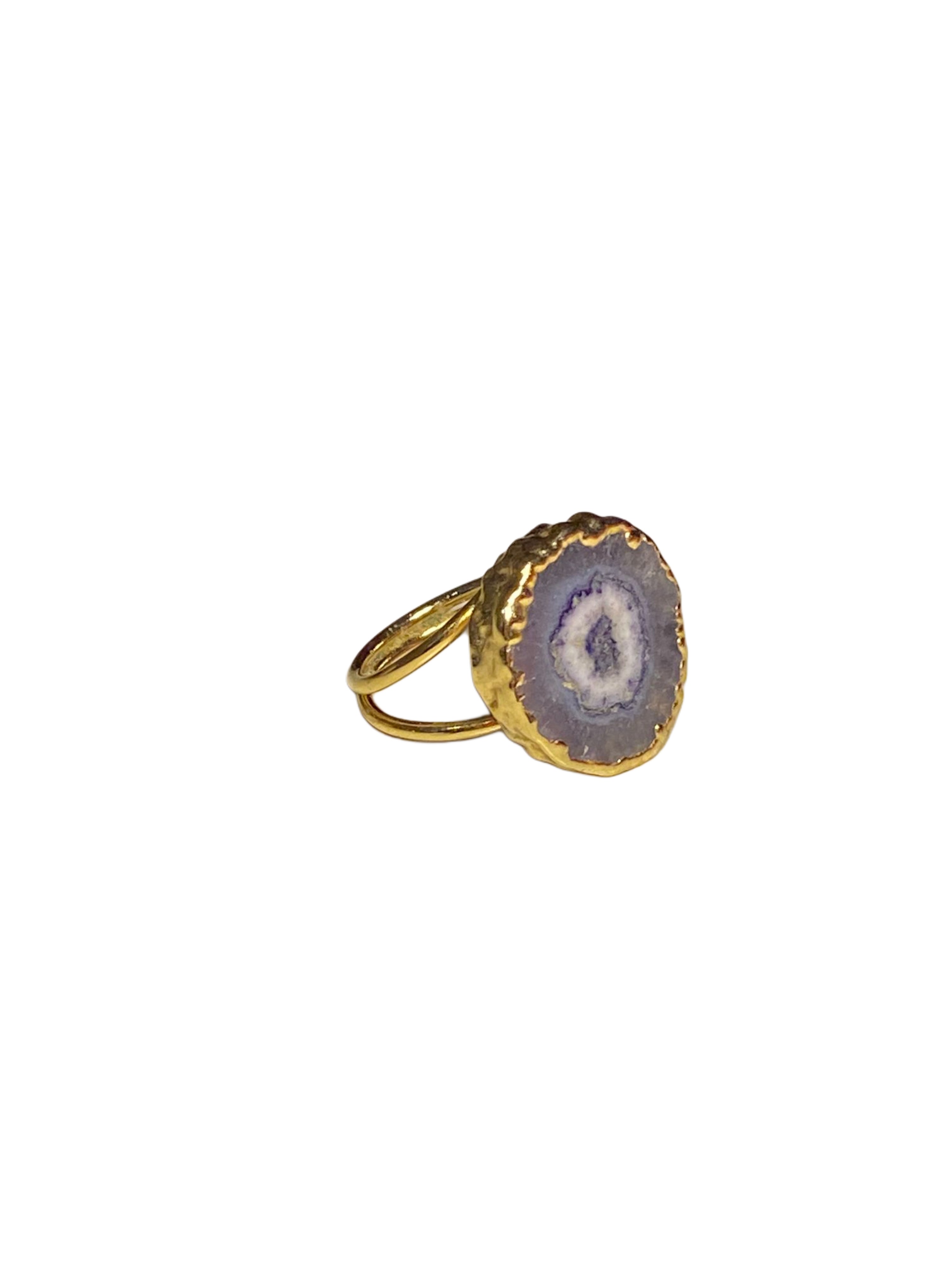 Lavender Geode Ring