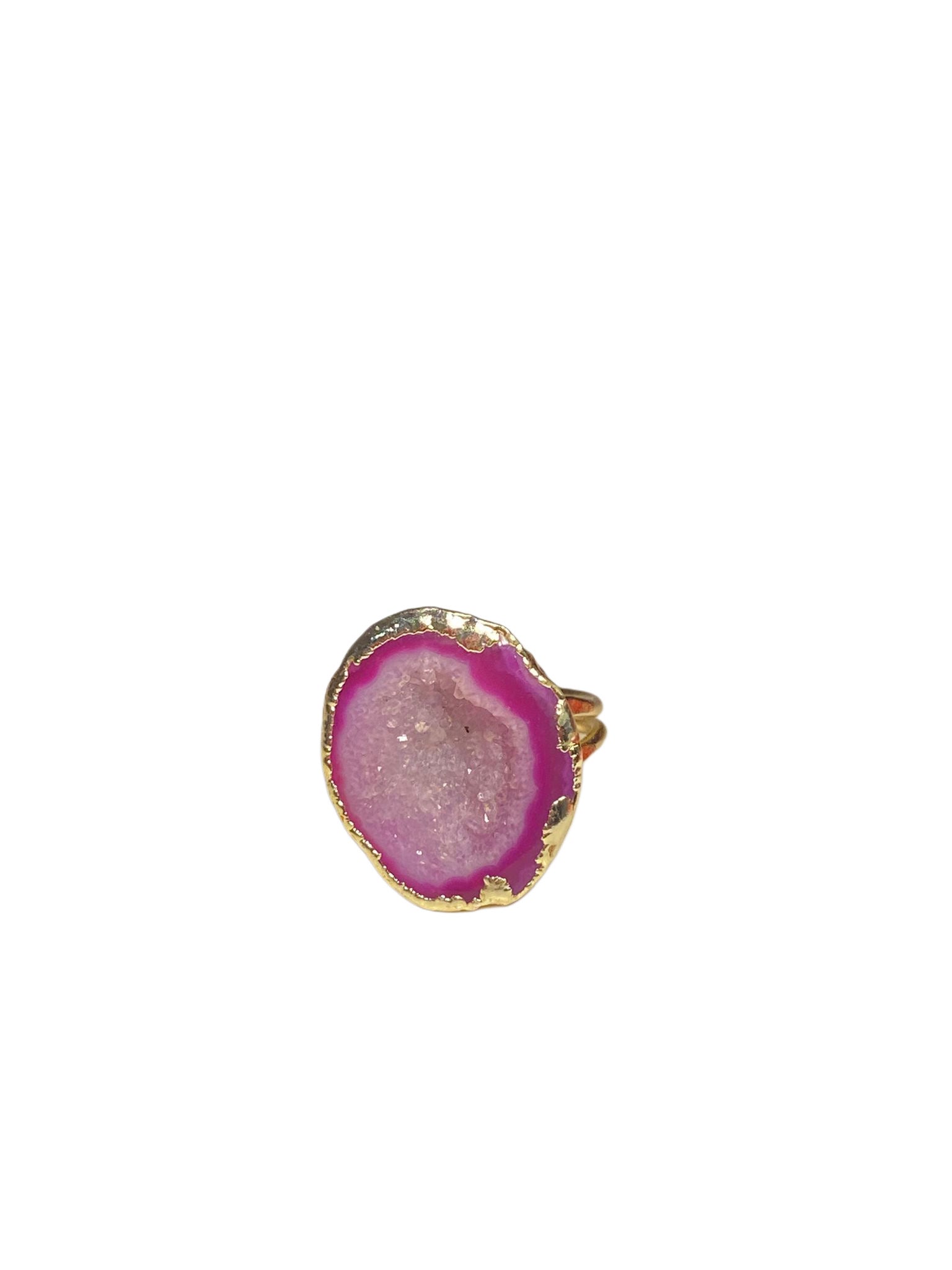 Pink Geode Ring
