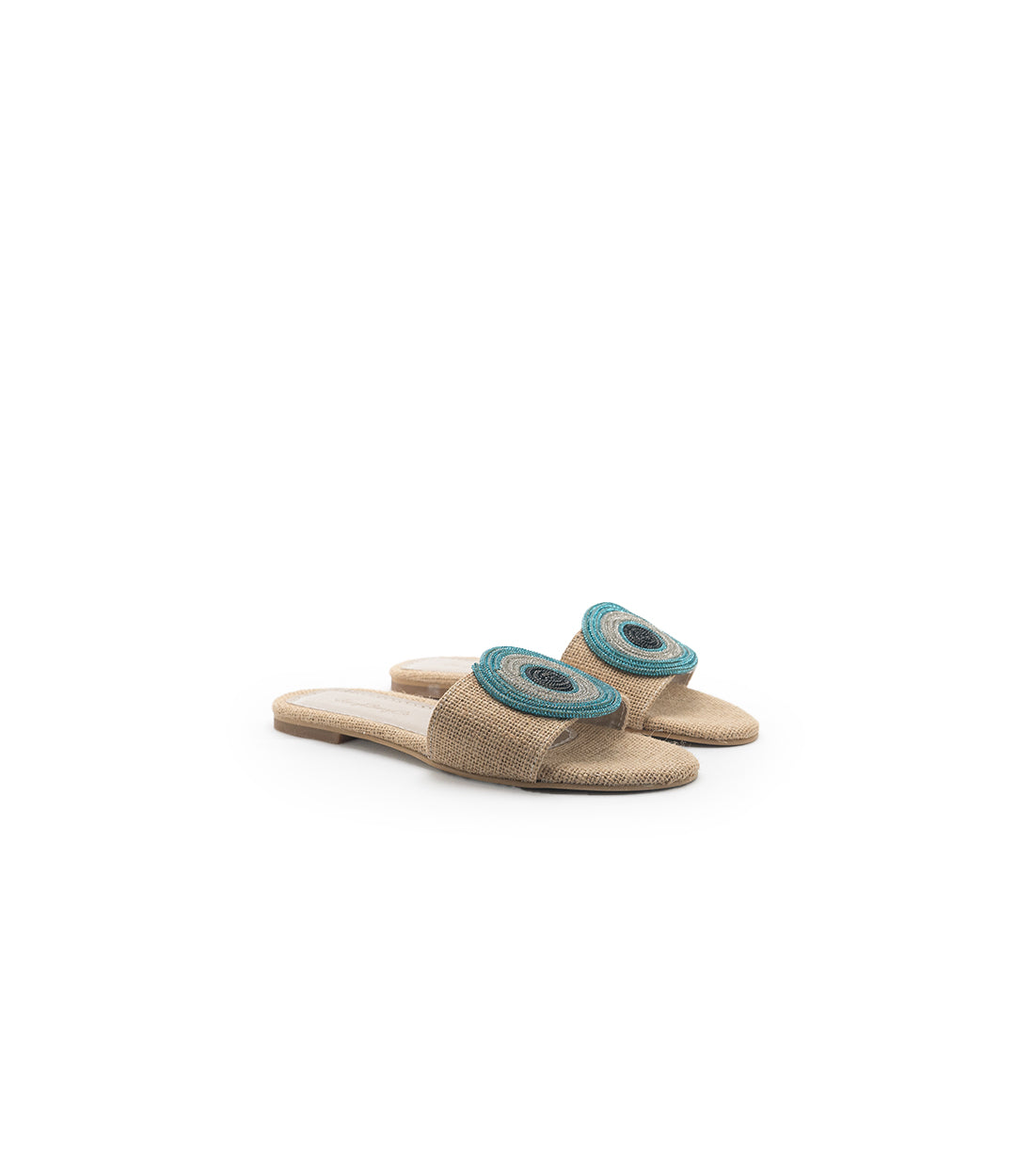 Evil Eye Slipper Beige