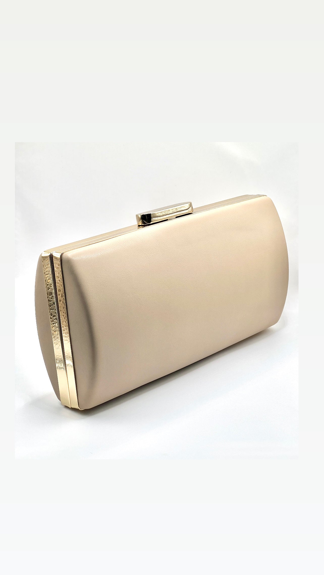 Beige matte clutch
