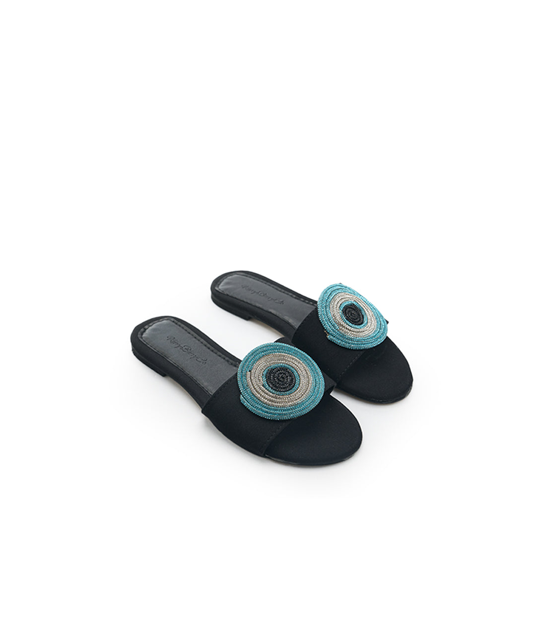 Evil Eye Slipper Black