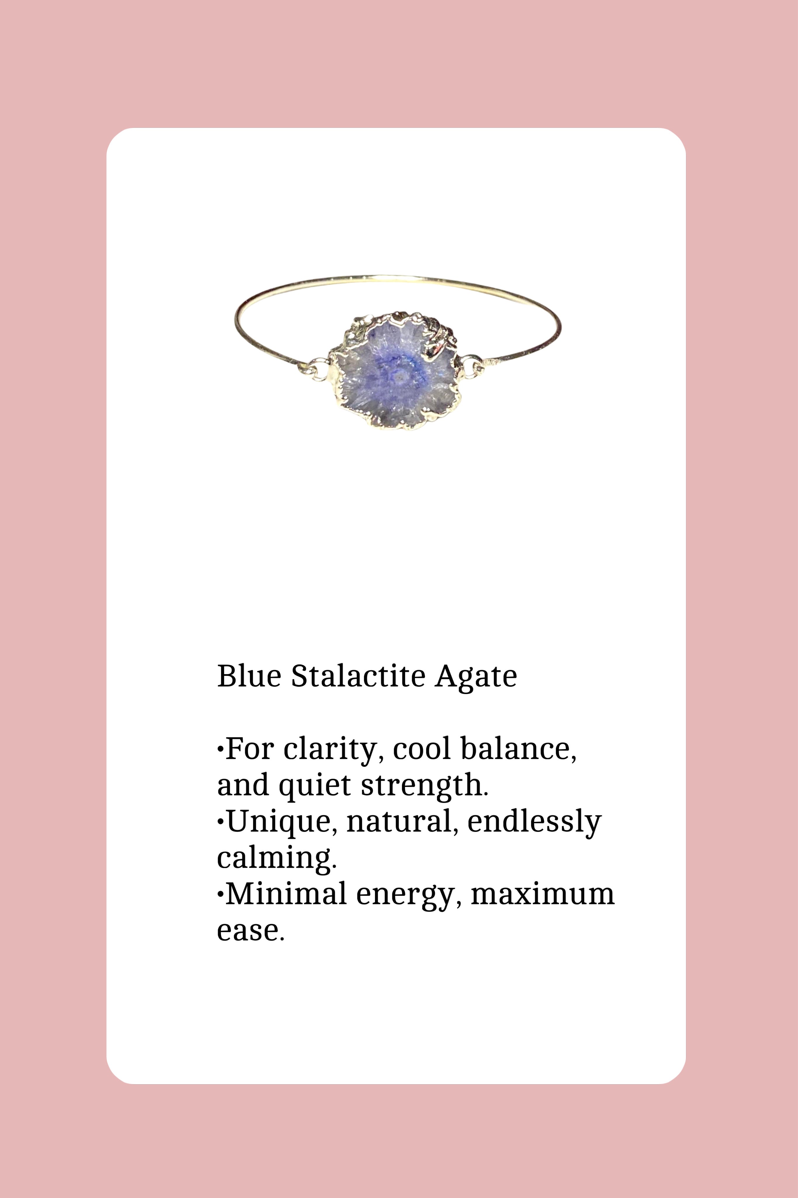 Blue Stalactite Agate Bracelet