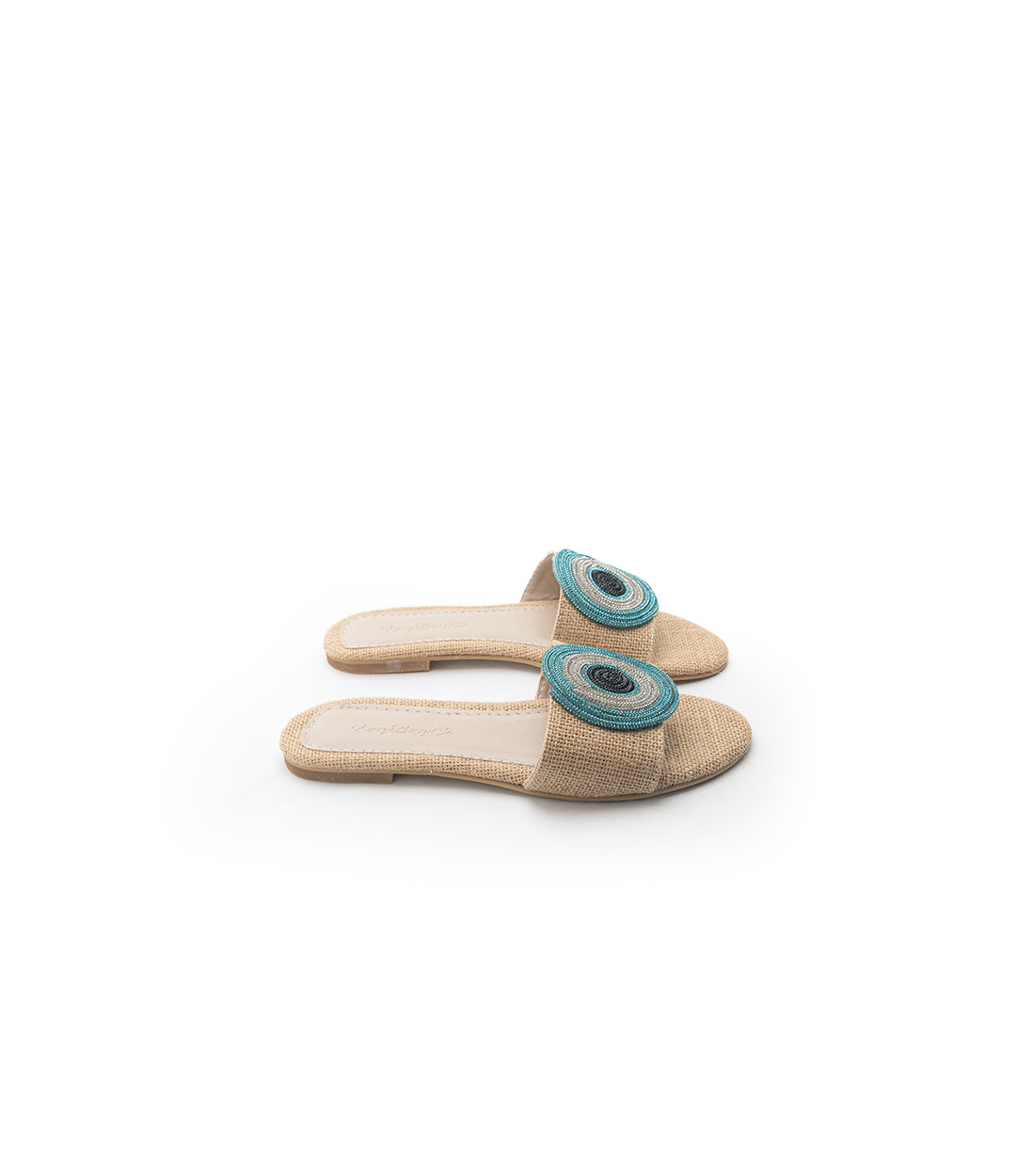 Evil Eye Slipper Beige