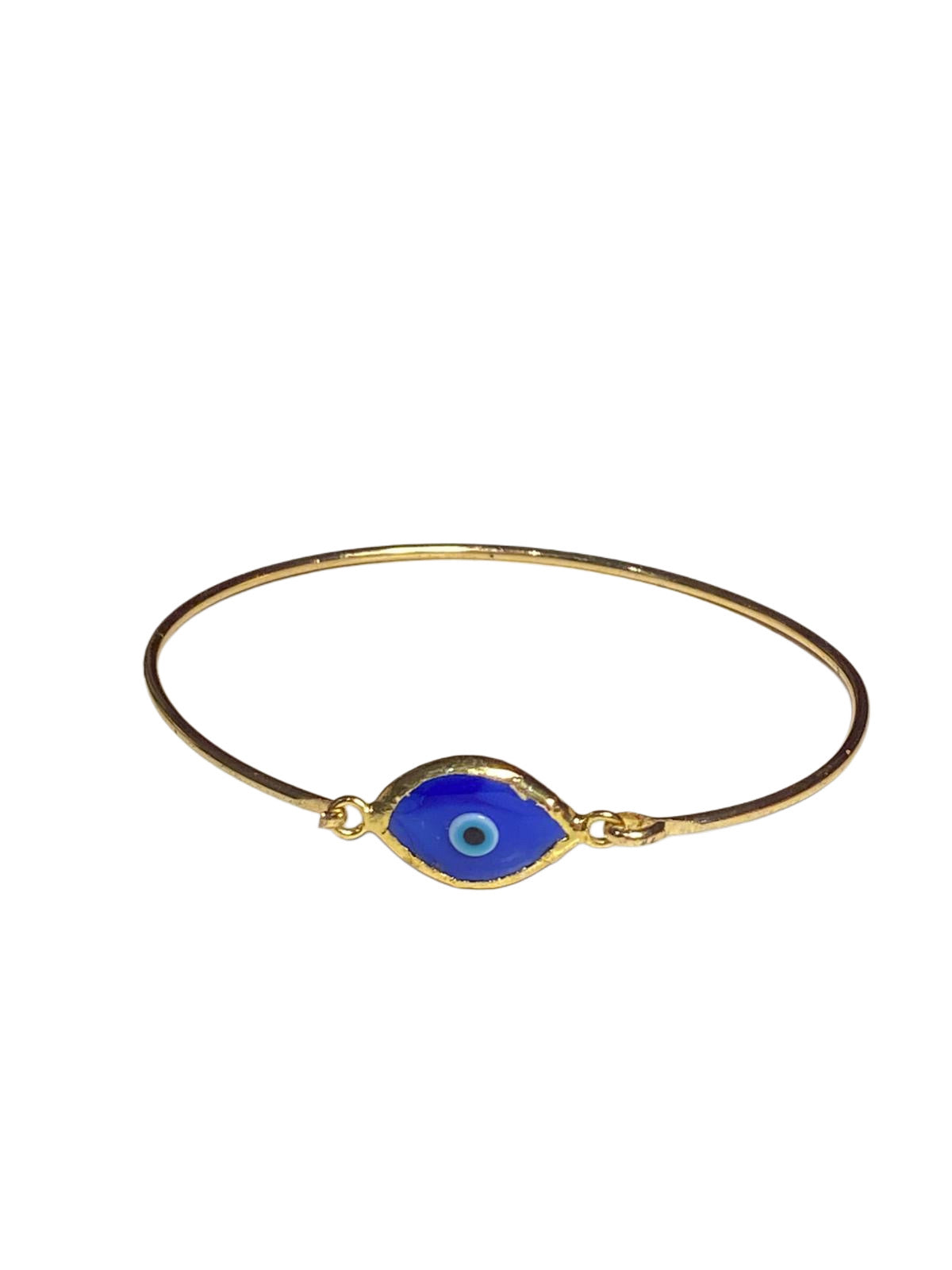 Deep Blue Oval Evil Eye Bracelet
