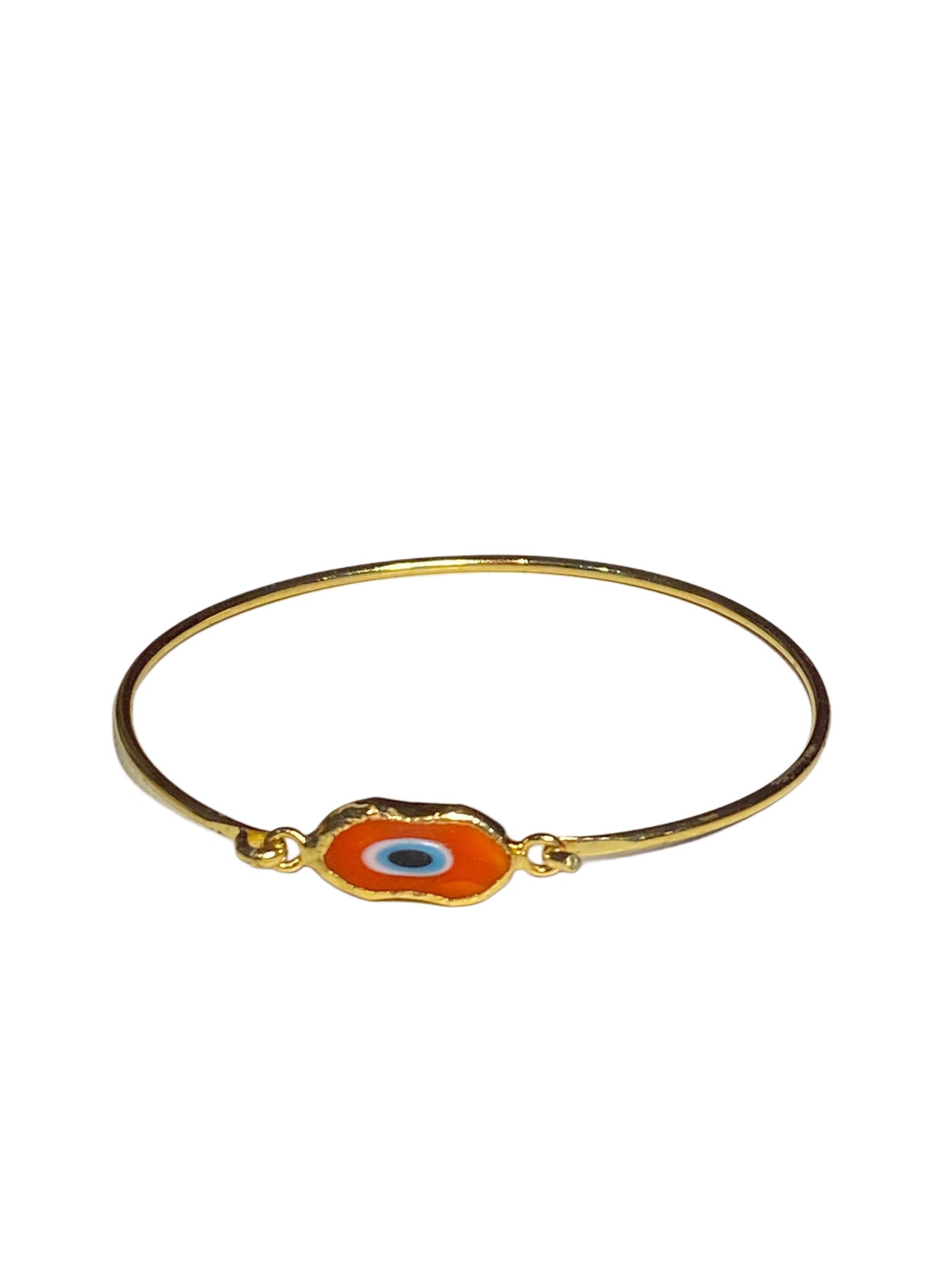 Orange Oval Evil Eye Bracelet