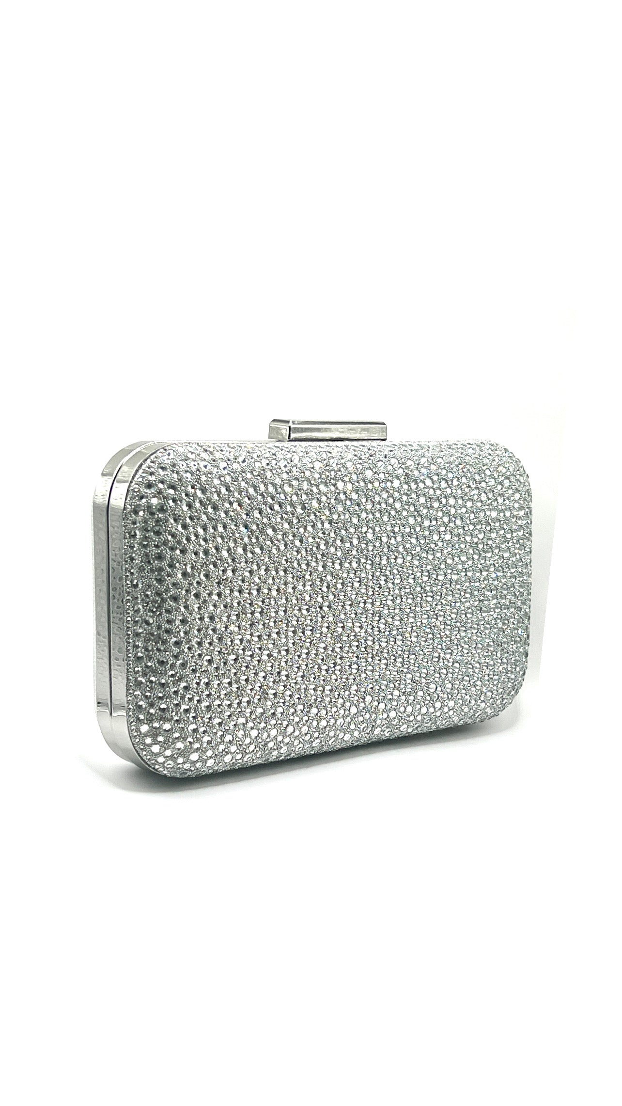 Silver oval clutch