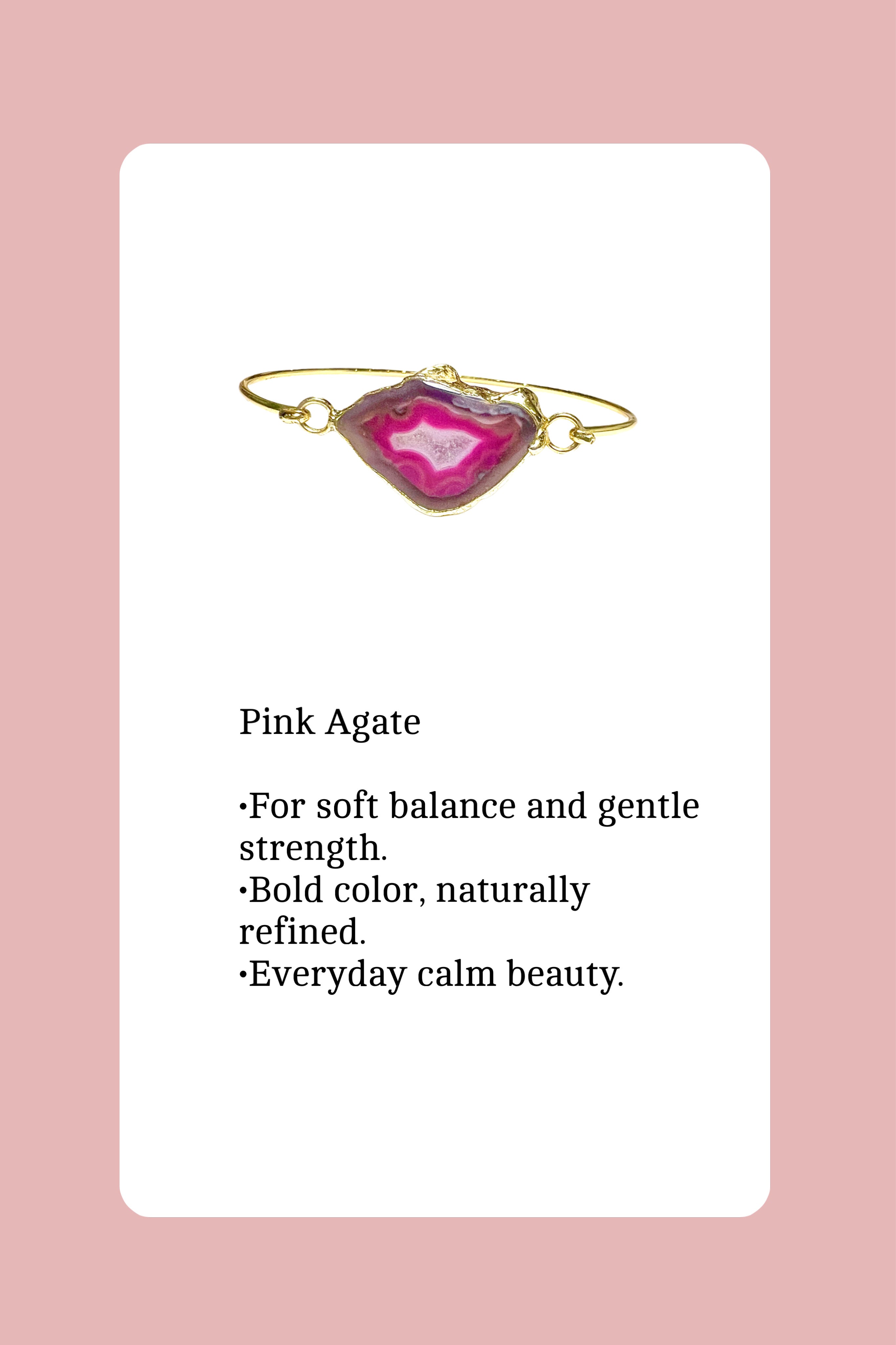 Pink Agate Bracelet