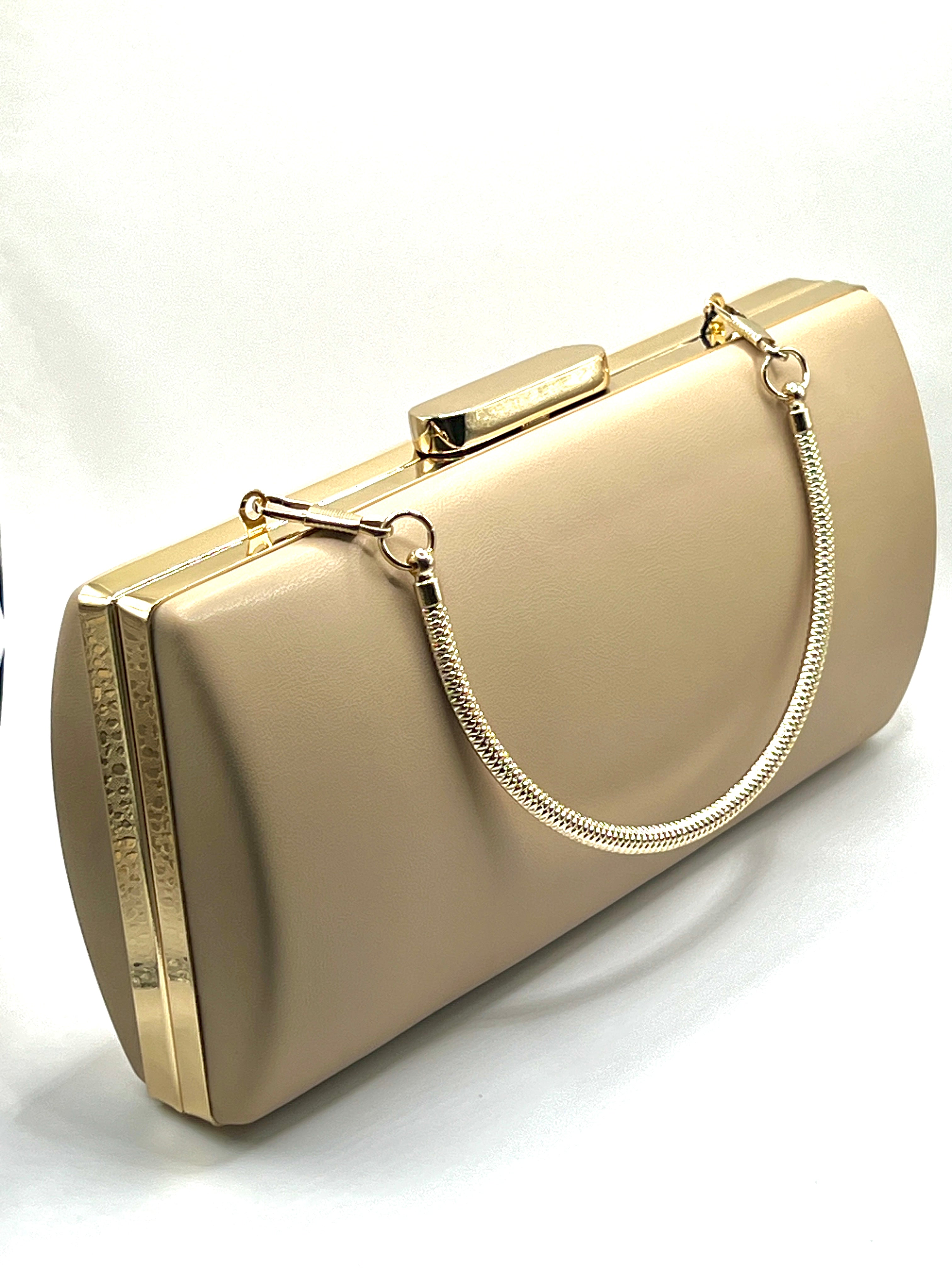 Beige matte clutch