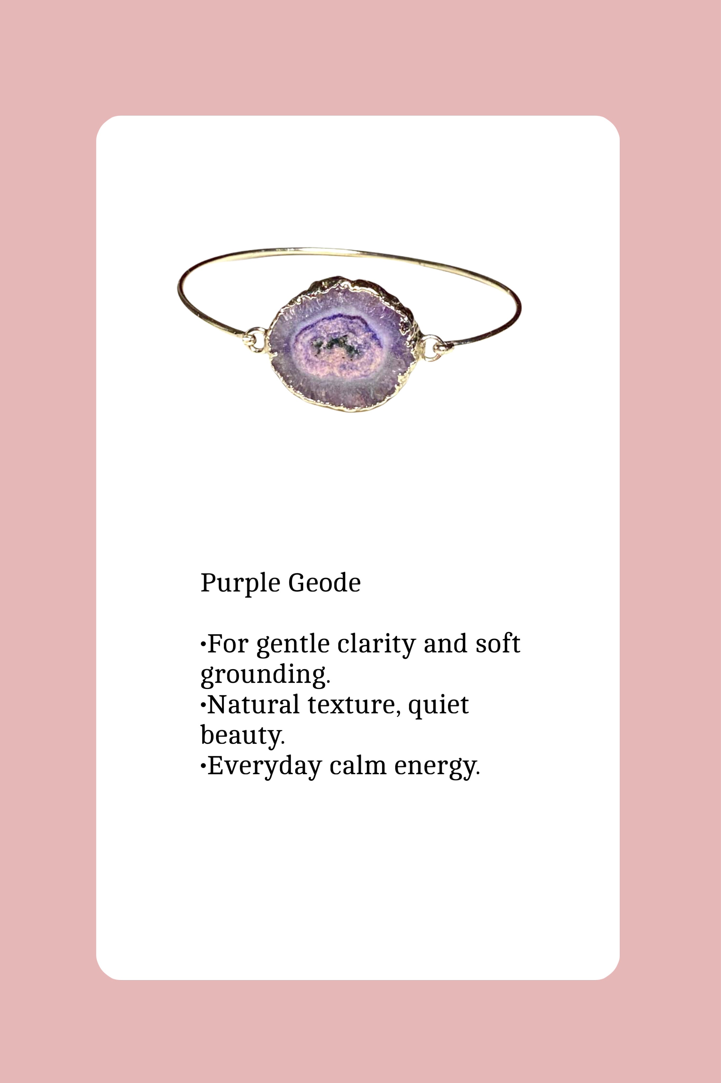 Purple Geode Agate Bracelet