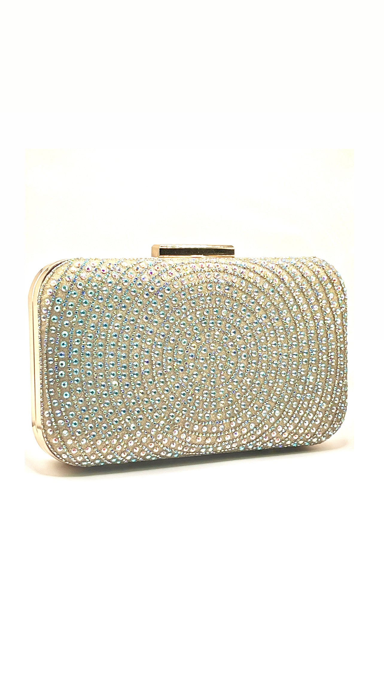 Gold oval clutch