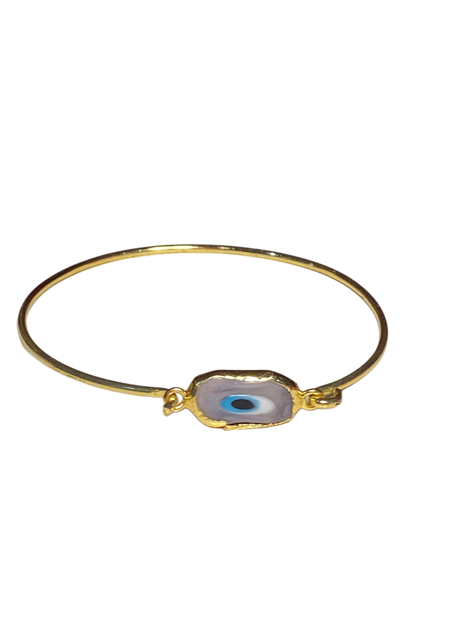 Lilac Oval Evil Eye Bracelet