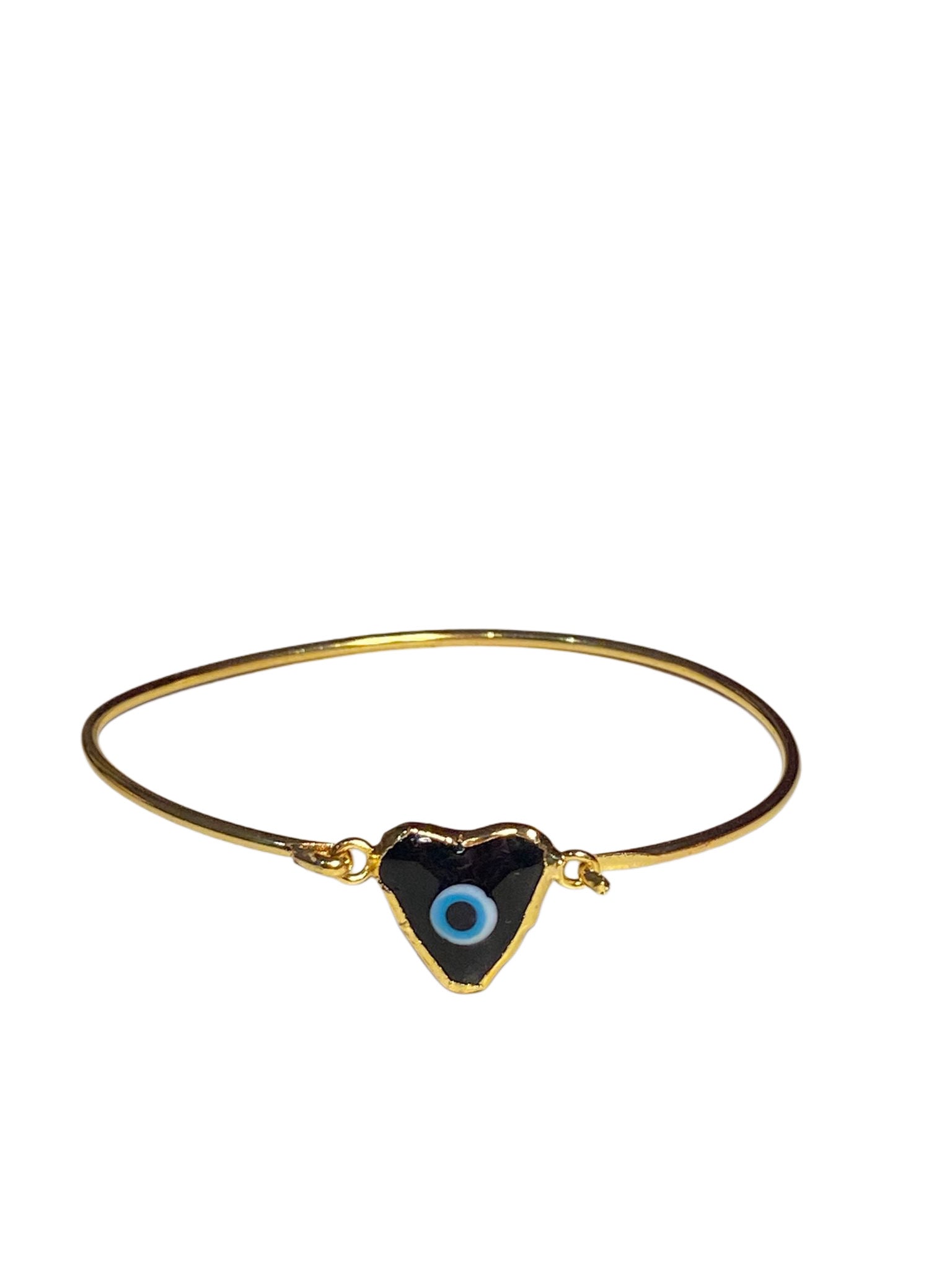 Navy Heart Evil Eye Bracelet