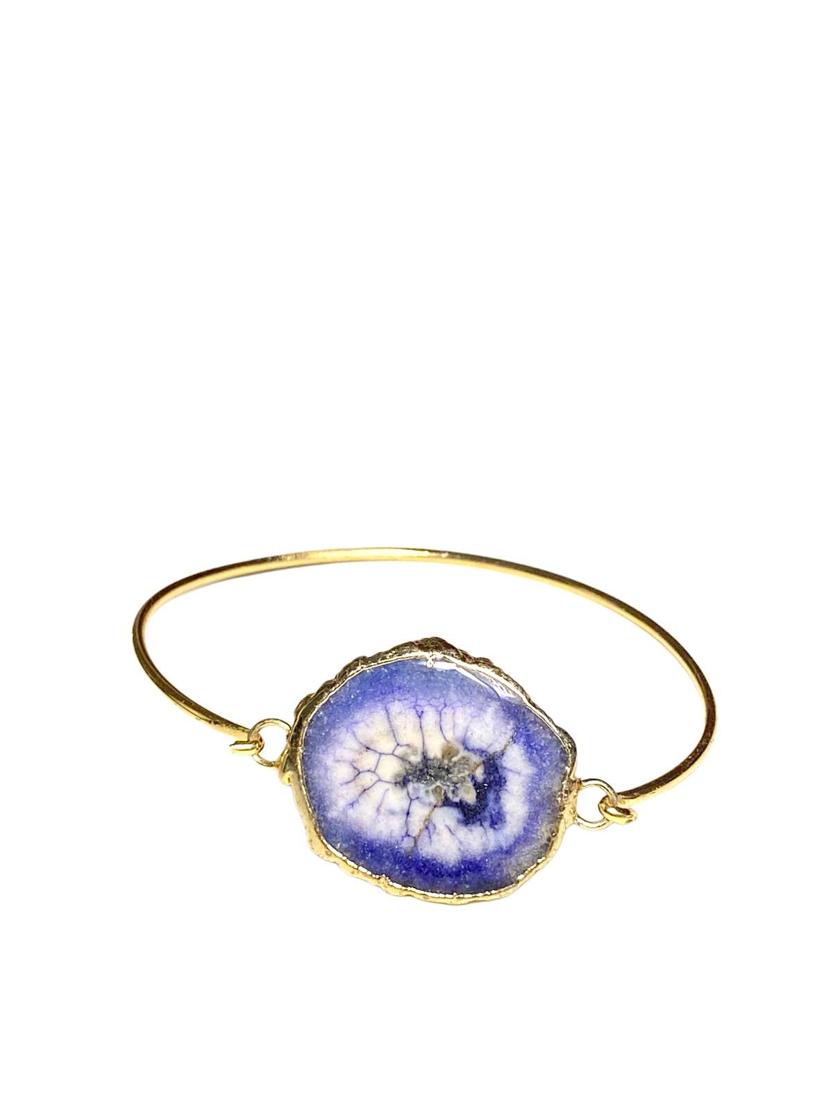 Blue Agate Geode Bracelet