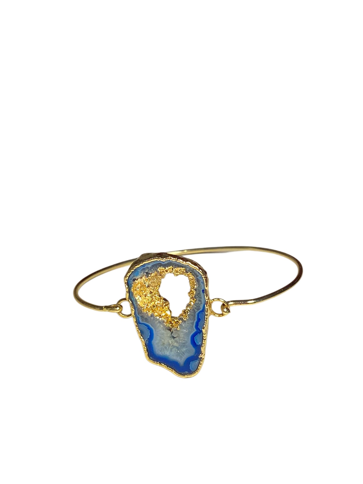 Blue Agate Geode Bracelet