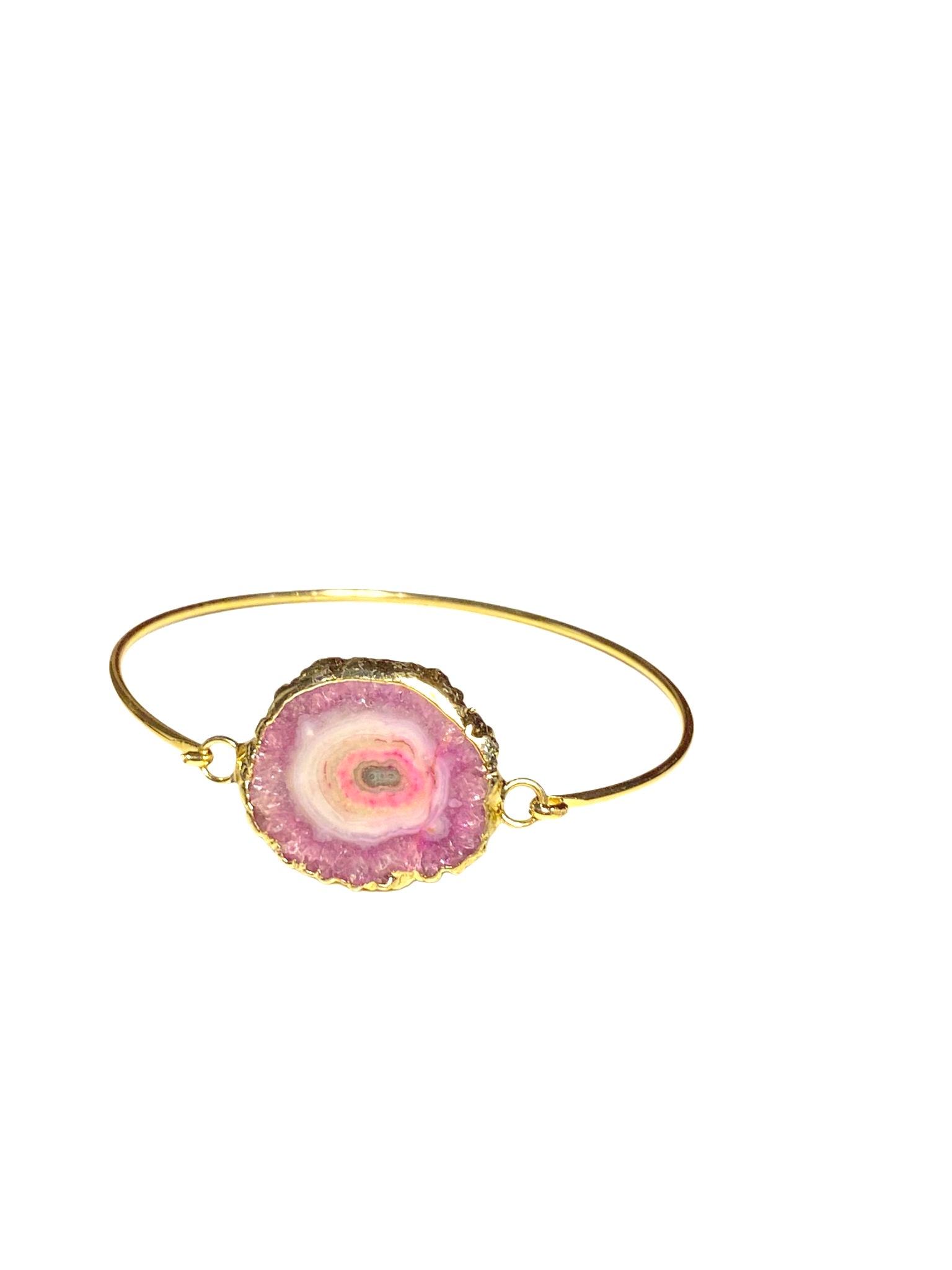Pink Geode Slice Bracelet