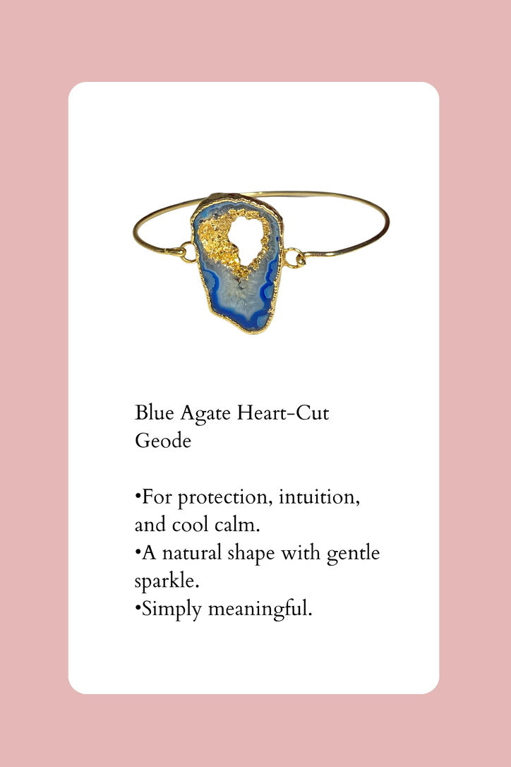 Blue Agate Geode Bracelet