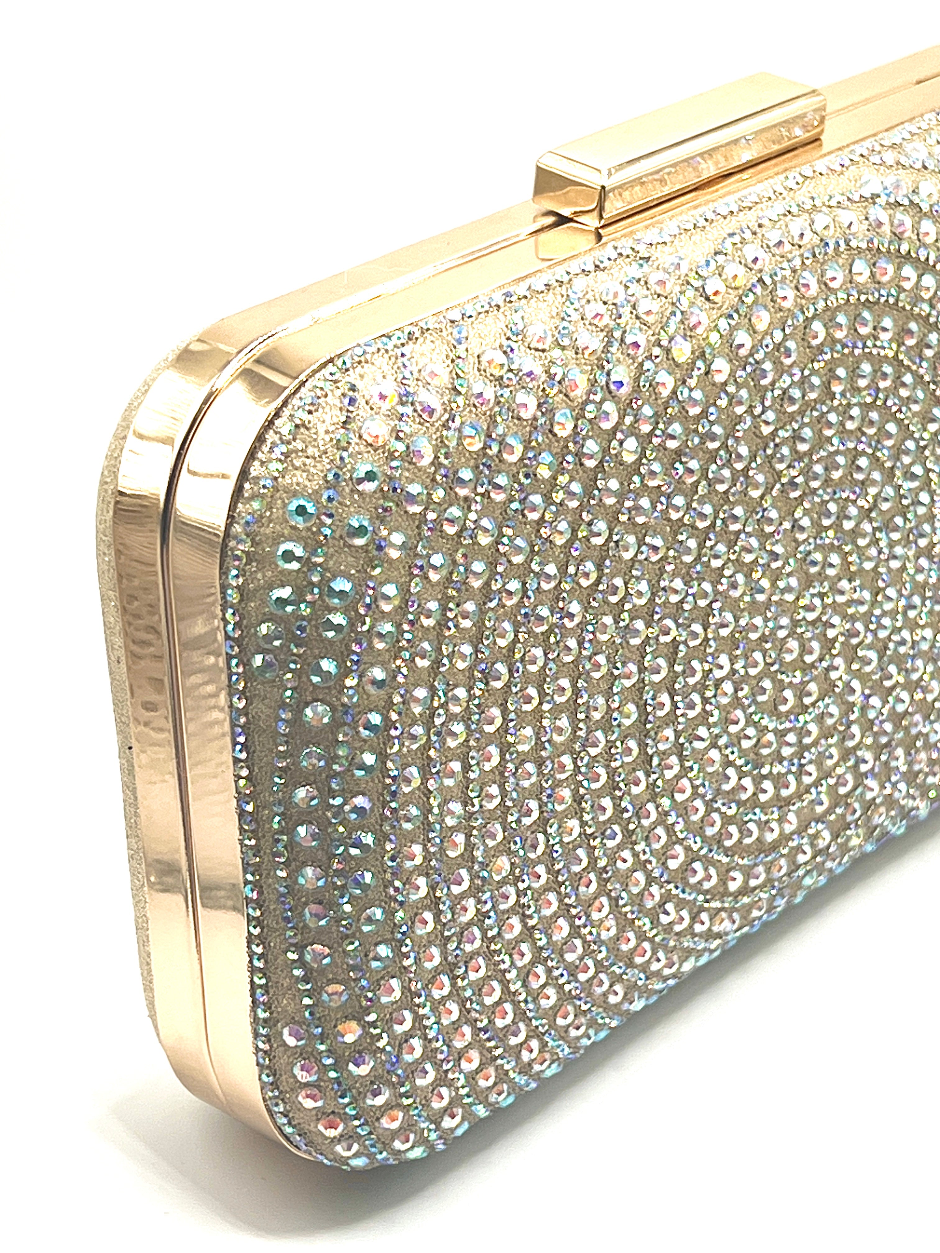 Gold oval clutch