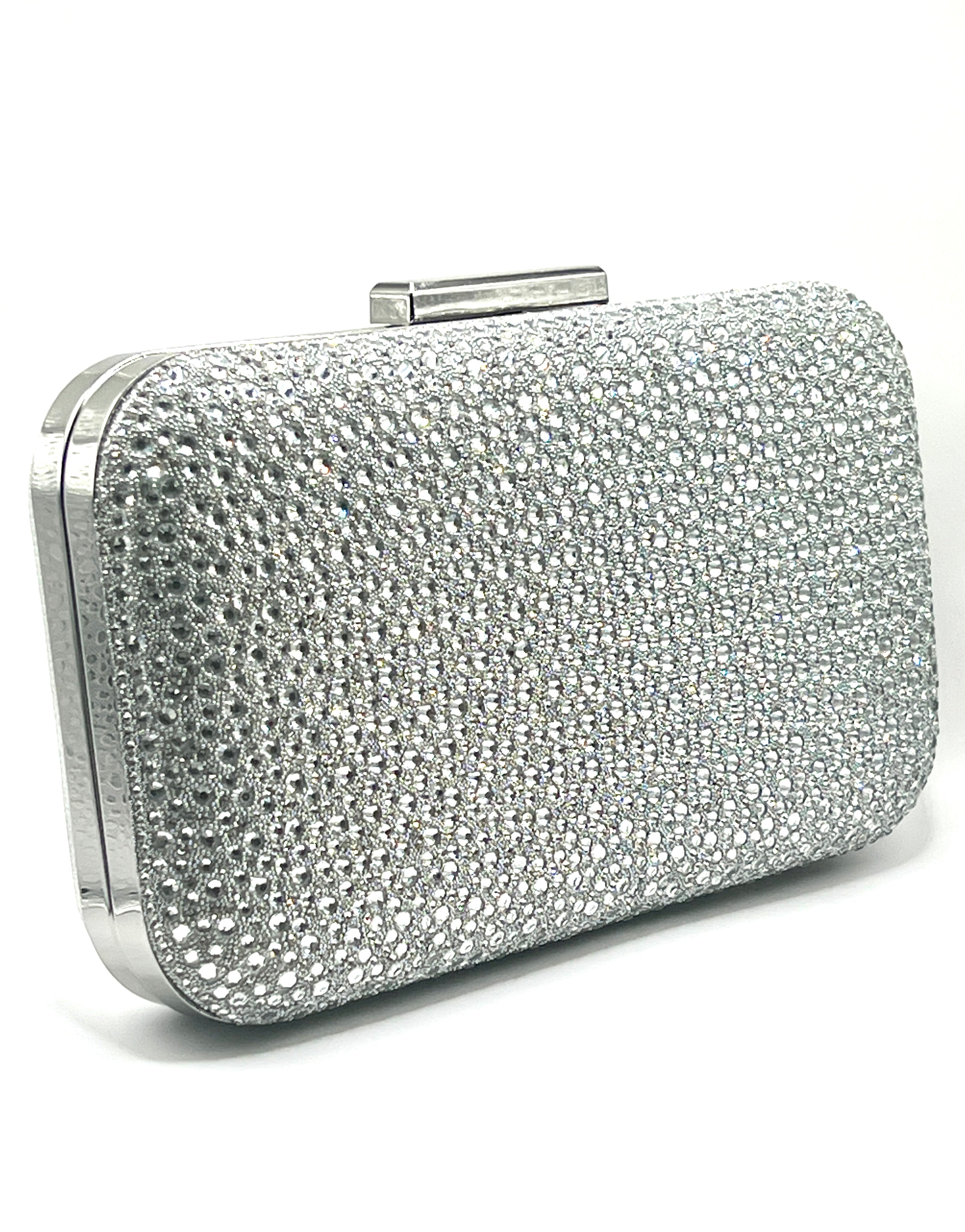 Silver oval clutch