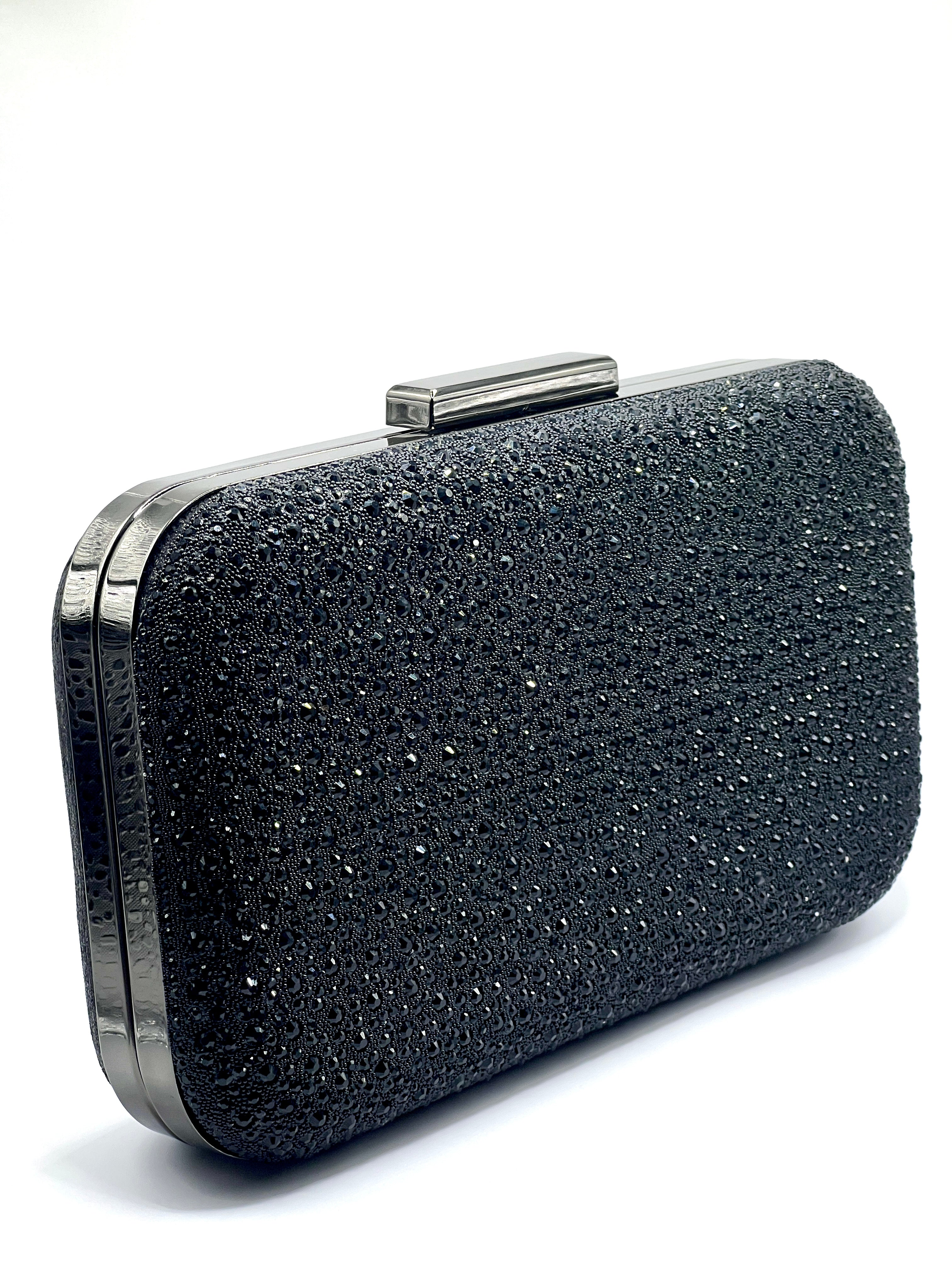 Black oval clutch